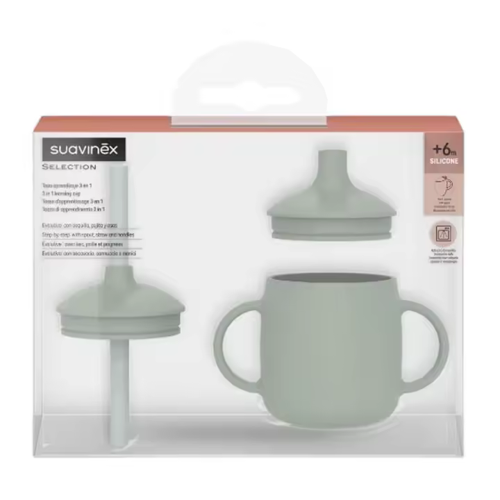 Suavinex Plato Divisiones Silicona Selection +4M Beige 218860 - 1
