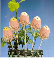 ZIRIZON - Decoración de Pascua,huevos de plástico impresa brillante pascua para la caza pascua,Pollitos, conejos y zanahorias realistas para decoración de Pascua - details 2