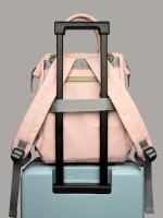 Mochila De Moda Para Mujer Bolsa De Mano De Tela Oxford Multifuncional Impermeable Con Ruedas Bolsa Para Bebés Viaje - details 10