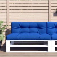 vidaXL Cojines para sofá de palets 2 unidades tela en color Crema/Negro/Rojo vino tinto y más | acolchados duraderos para sofás de jardín terraza exterior - details 14