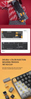 Teclado Mecánico De Juego Aigo A100 Con Cable USB Y Inalámbrico 2.4G Azul Switch Recargable 100 Teclas Hot Swap Para Gamer - details 4