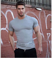 Camiseta De Gimnasio Para Hombre Verano Estilo Fitness Corta Manga O-Neck Camiseta Deportiva Moda Camisetas De Entrenamiento Tops Bodybuilding - details 5