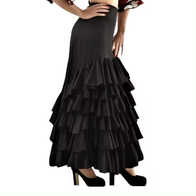 Falda profesional de flamenco con 6 volantes. - 1