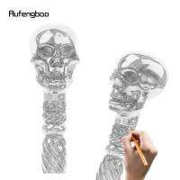 Bastón De Madera Creativo Con Diseño De Calavera De Diablos Negro Para Moda Y Cosplay Decorativo 93cm Con Punta De Goma Para Senderismo - details 1