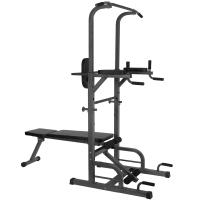 ALLINLIFE ESTACIÓN DE GIMNASIO, TORRE DE TRACCIÓN, CON BANCO PLEGABLE Y AJUSTABLE, MULTIFUNCIONAL, CULTURISMO, ENTRENAMIENTO EN CASA, ACERO DE ALTA CALIDAD, ENVÍO DESDE EUROPA - details 1