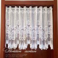 1pc Cortinas Blancas De Encaje Transparentes Para Cocina Y Comedor Cortina Corta De Voile Tratamiento De Ventana Para Puerta Sin Cierre - details 0