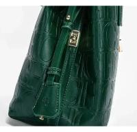 Bolso Bandolera Para Mujer CH Embossed Con Diseño De Impresión De Letras Gran Capacidad Elegante Temperamento Bolso De Mano Casual - details 26