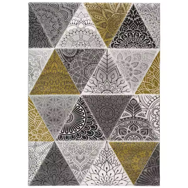 ATTICGO Alfombra de Interior Estilo Geométrico en Multicolor - Amy 22626 | 120X170, 140X200, 160X230 cm - 1