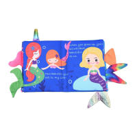 Libros De Tela Para Bebés Con Colas De Animales Suaves Juguetes Educativos Tempranos Mermaid Non-toxic Crinkle Fabric Material - details 5