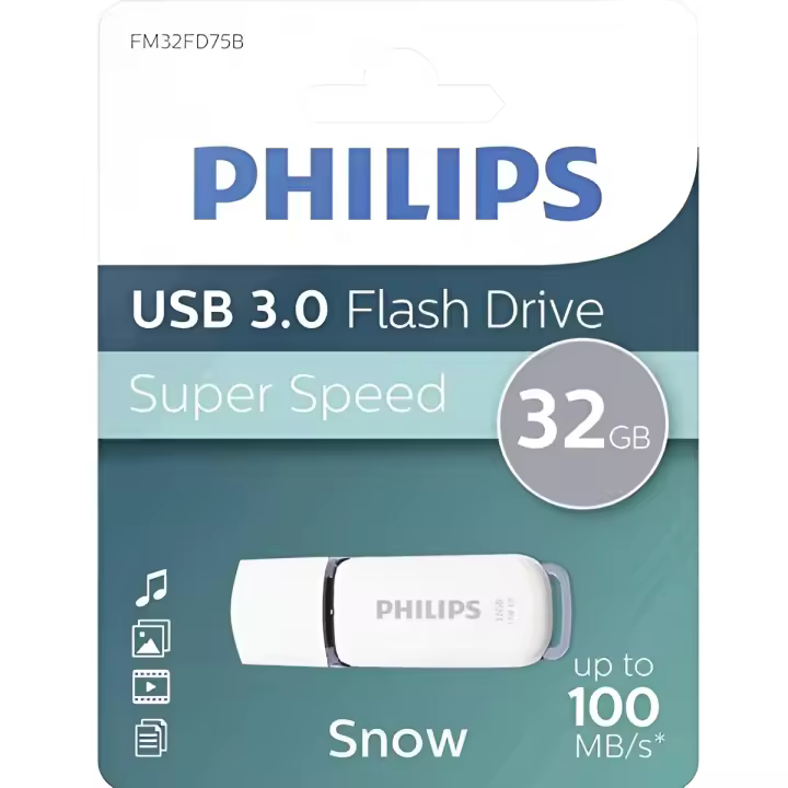 Memoria USB Philips 32GB Edición Nieve Gris USB 3.0 - 1