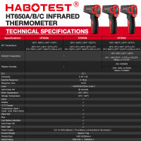 HABOTEST HT650 Termómetro Digital Infrarrojo No Contacto Para Pizza BBQ Asador Industry Láser Medidor De Temperatura Handheld - details 6