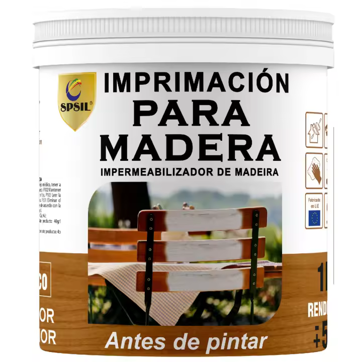 Imprimación para madera  - Blanco - Mate - 1kg - Madera - No Brand - 1