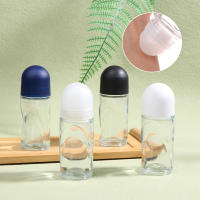Botella De Roll on De Vidrio Transparente 50ml Extra Grande Para Perfume Aceite Essencial Gel Antitranspirante De Prueba - details 1