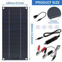 Kit De Placa Solar Portátil 30W DC 12-24V Controlador De Célula Solar Impermeable Cargador De Batería Para Camping Y Uso Exterior - details 6