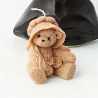 Molde De Vela De Silicona 3D Oso Teddy Para Decoración Del Hogar Y Hacer Mantequilla De Forma De Pareja De Osos Romántica Para Regalo De Boda Herramientas Para Hacer Mantequilla Y Resina Epoxy - details 1