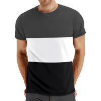 Camiseta deportiva de verano de manga corta con cuello redondo informal de talla grande para hombre, a juego con el color, a la moda para fitness - details 44