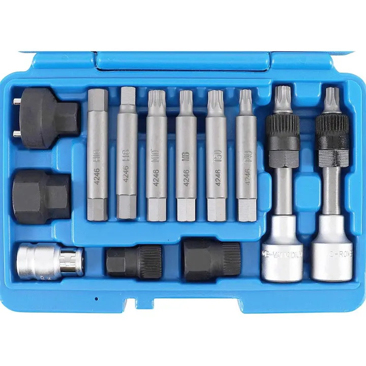 JOMAFA - Juego de puntas para alternadores xzn, torx y hexagonales, 13 piezas - 1071 - 1
