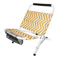 STARLEY-Silla De Playa Zigzag Amarilla,Silla Plegable de Exterior portátil con Respaldo,Tela cómoda,Silla de Camping Plegable 62X47XH47cm - details 0