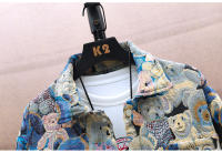 Chaqueta De Manchas De Oso Teddy Para Hombre 3/4 Manga Largo Estilo Casual Cierre Simple Malla Interior Material Poliéster Viscosa Algodón - details 3