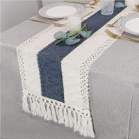 Corredor De Mesa Boho Otoño Hecho De Algodón Con Borlas Decoración Macramé Para Sala De Estar Ropa De Mesa De Granja - details 9