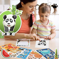Pegatinas De Caras Zoo Mar Dinosauro 12/24 Hojas Juego DIY De Puzle Artístico Para Fiestas Regalo De Fiestas Y Escuela - details 4