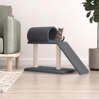 vidaXL Rascador para Gatos con Túnel y Escalera Árbol de Escalada Color Crema,  Gris claro,  Gris oscuro y mas - details 2
