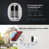 Cámara De Seguridad Exterior Inalámbrica 2K 3MP Con Luz De Luces Y Silbato Audio Bidireccional Impermeable Cámara IP Bullet WiFi Poderada Por Batería - details 9