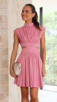 Vestido Largo Maxi De Verano Para Mujer Estilo Casual Elegante Sin Mangas Sin Espalda Color Sólido Personalizado - details 2