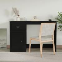 vidaXL Escritorio con cajón madera 115x50x75 cm en color Gris hormigón/Gris sonoma/Negro y más | estructura resistente ideal para salón dormitorio o estudio - details 2