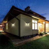 Luz solar de pared para exteriores, sensor de movimiento de salida y puesta del sol, luz de pared de tungsteno, luz nocturna para patio, luz LED de pared exterior, tres modos de iluminación, luz de seguridad para porche frontal exterior, decoración de par - details 2