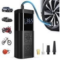 Inflador de neumáticos, compresor de aire portátil, bomba de aire inalámbrica para neumáticos de coche, inflador eléctrico con manómetro digital para coches, bicicletas, balones y motocicletas. - details 0