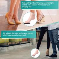 Suela De Silicona Media Para Mujer Almohadillas De Mezquita Alivio Del Esfuerzo En La Parte Delantera Del Pie Cómodas Y Antideslizantes Absorción De Choque Para Zapatos Cuidado Del Pie - details 8