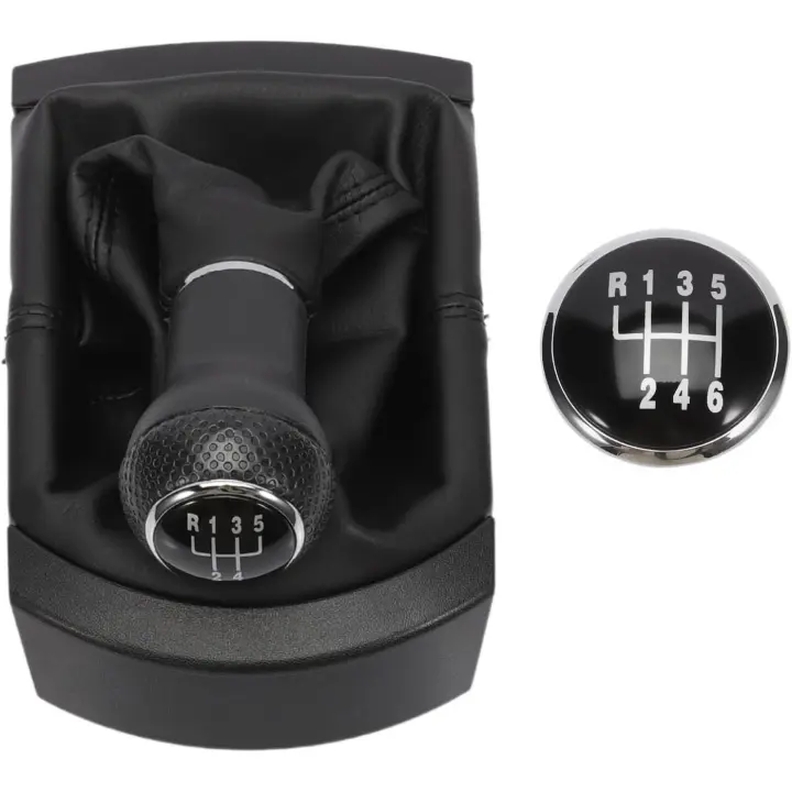 Pomo de Palanca de Cambios 5/6 Velocidades Compatible con Seat Ibiza (Negro) 2002-2010 - 1