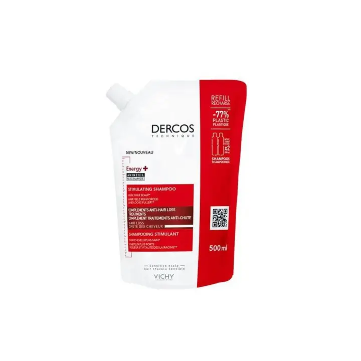 DERCOS CHAMPU ESTIMULANTE 1 ENVASE 500 ML ECOPAC - 1