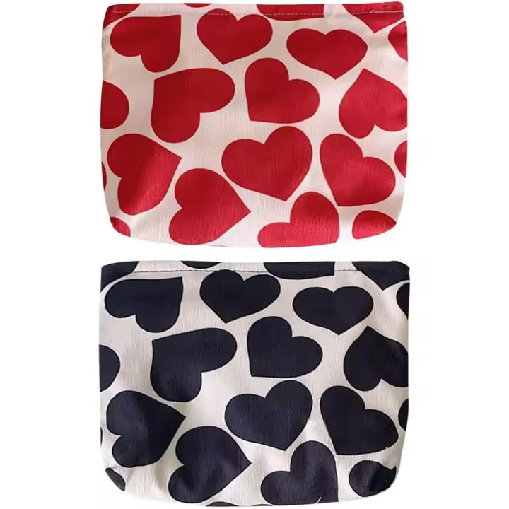 2 Bolsas de Maquillaje para Mujer, Cosméticos de Viaje, Almacenamiento Portátil, Rojo, Talla Única, Modern - 1