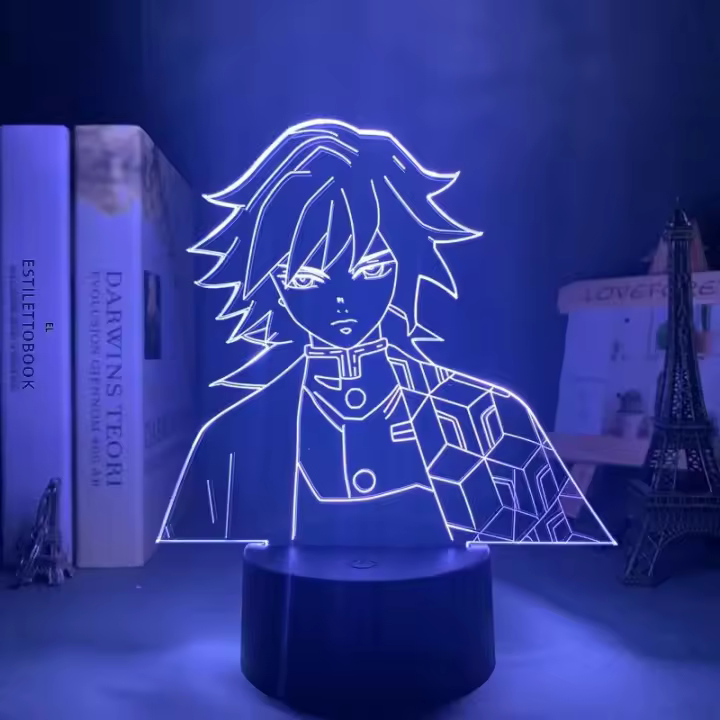 Lámpara De Noche Anime Demon Slayer Mitsuri Kanroji Figura 3D Iluminación Para Decoración De Dormitorio Regalo De Cumpleaños - 1