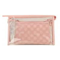1-3 Uds Bolsas Neceser Transparente para Viaje, Neceser de Viaje para Maquillaje de PVC Portátil Organizador Cosmético con Cremallera, Estuche de Transporte para Mujer, Negocios,Baño - details 5