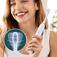 Cepillo De Dientes Eléctrico Sonic Con Vibración USB Recargable Para Blanqueamiento Y Limpieza Oral Cepillo De Pelo Suave De DuPont Para Adultos - details 1