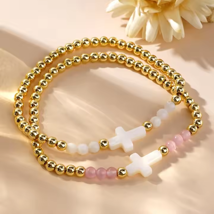 Pulsera De Cobre Con Piedras Preciosas Semi-preciosas Para Mujer Set De Dos Piezas Regalo De Amistad Bohemia Encanto - 1