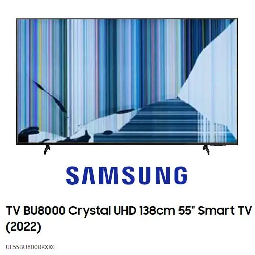 Samsung UE55BU8000KXXC NUEVO, Con pantalla - panel rota, para despiece. SIN MANDO A DISTANCIA. - 1