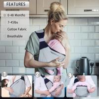 Baby Sling Carrier, Adjustable Baby Holder Carrier, Baby Half Wrapped Sling Hip Carrier, One Shoulder Labor-Saving, Cloth Fabric Lightweight Baby Carrier for Newborn to Toddler Up to 45 lbs (Grey) - details 5