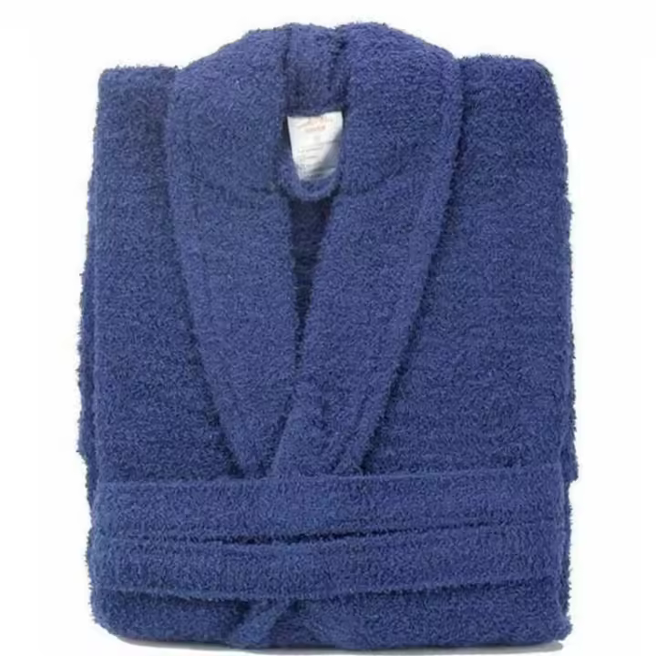 ALBORNOZ COMFORT 100% Algodon Albornoz Unisex Baño 100% Algodón 400GR/M2 Bata Corta en Rizo de Felpa Mujer - 1