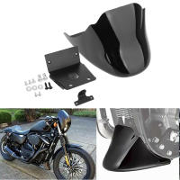Spoiler Delantero Negro Para Motocicleta Guardabarros Air Dam Barra De Barro Para Harley XL Sportster 883 1200 Adorno Frontal De Carrocería - details 3