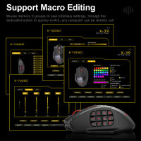 Ratón De Juego RGB E-YOOSO X-39 Con Cable USB 16400 DPI PAW3327 19 Botones Programables Sensor Óptico Para PC Y Laptop - details 7