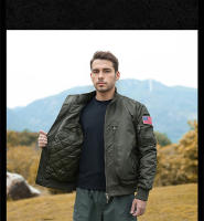 Chaqueta De Piloto MA-1 Para Hombre Estilo Militar Con Estampado De Camuflaje Chaqueta De Béisbol Gruesa De Algodón Para Otoño E Invierno Cierre De Cremallera - details 21