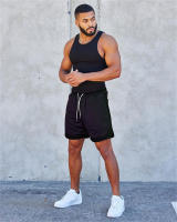Shorts Deportivos Para Hombre Doble Capa Malla Secado Rápido Entrenamiento Verano Fitness Casual Transpirable Shorts - details 21