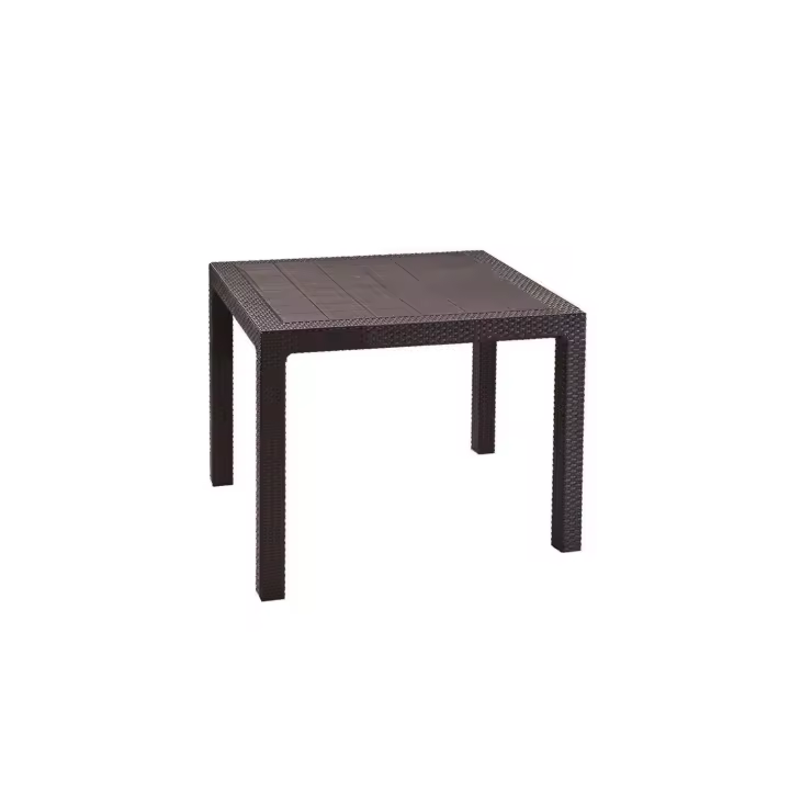 MESA JARDIN QUARTED RESINA TRENZADA MARRON 94X94X74 CM KETER DE SUINPLAS DECORACIONES - 1