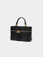Bolso Pequeño Cuadrado De Moda Para Verano 2024 Negro PU Mujer Bolso De Hombro Portátil Y Elegante Con Cierre Único - details 3