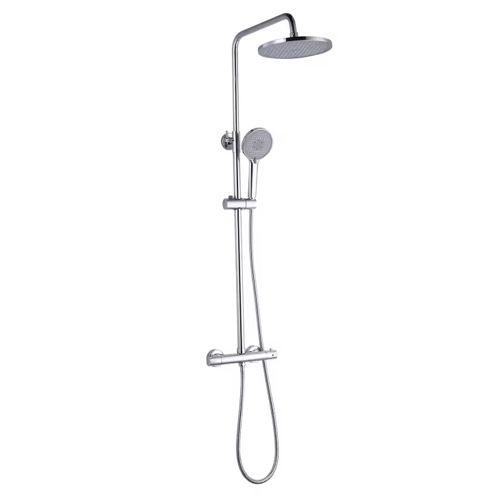 K2O Columna de Ducha K2O Chillout River 83-119 cm Diseño Redondo con Grifo Termostático, Altura Regulable, Rociador y Du - 1
