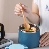 Recipiente Térmico con Asa, Cajas Bento de Acero Inoxidable de 1000 ML, para Comida, Sopas - details 6
